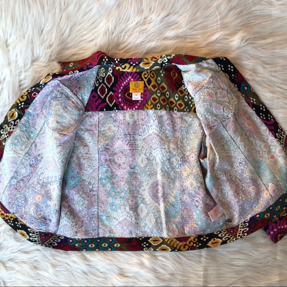 Ruby Rd. Multi Colored Colorful Jean Jacket, Size… - image 7
